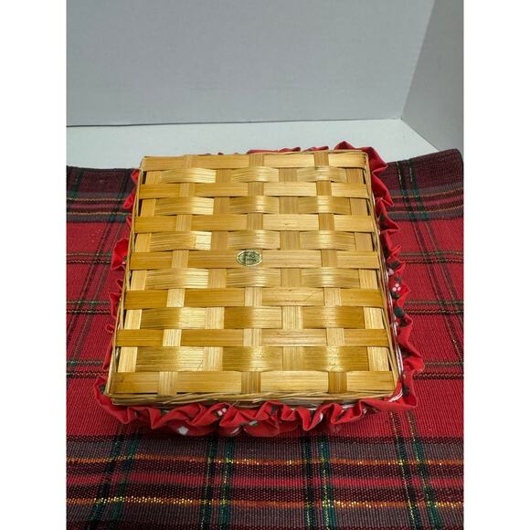 Avon / wicker basket / Christmas / Mouse / fabric / vintage - Picture 2 of 4